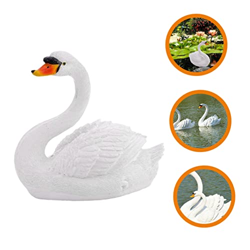 Yardwe 3Pcs Floating Detailed Outdoor Fake Yard For Figurine Sculpture Patio Goose White Deterrent Decoy Household Decorations Pond Swan Animal Statue Decoration Home Duck Decor Craft #TOP7