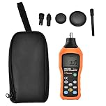 contact tachometer ◈ Digital Tachometer, PEAKMETER PM6208A Contact-Type Digital Tachometer Meter Motor LCD Backlight Display Accuracy Speed Gauge Handheld Tester