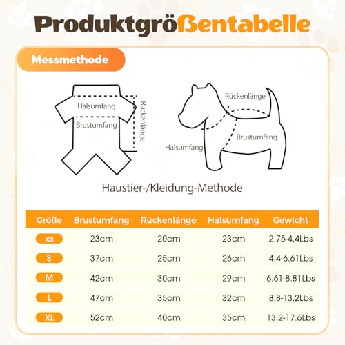 Winter-Overall-Mantel für Hunde, Hundemantel Winter mit Reißverschluss Hinten,Warme Hundejacke mit Fleecefutter für kleine mittlere Hunde (Marineblau, L(8.8-13.2Lbs))
