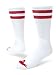Red Lion Doo Wop Classic Two Stripe Crew Socks ( White / Red - Medium )