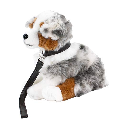Teddys Rothenburg Kuscheltier Australian Shepherd sitzend grau/weiß/braun 26cm Plüschhund