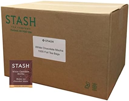 Stash Tea White Chocolate Mocha 1000 Count Individual White Tea Bags for Use in Teapots Mugs or Cups, Brew Hot Tea or Iced Tea
