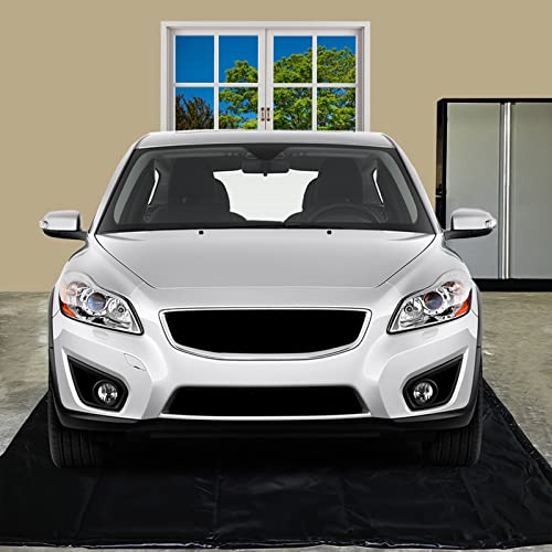 Naimorui Garage Floor Mats For Under Cars, Black Garage Mats, Containment Mats - 7'9'' X 18' #TOP5