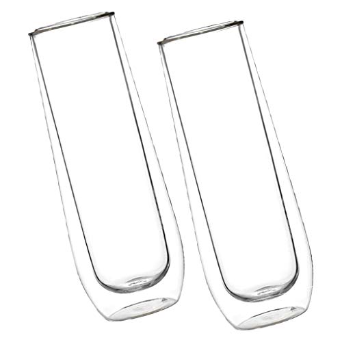 2 peças de vidro de champanhe de alta qualidade para vinho tinto e vidro de água transparente Homyl