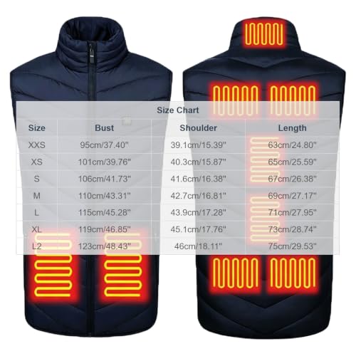 Heated Vest for Men & Women 9 Heating Zones Electric Sleeveless Jackets - image 3