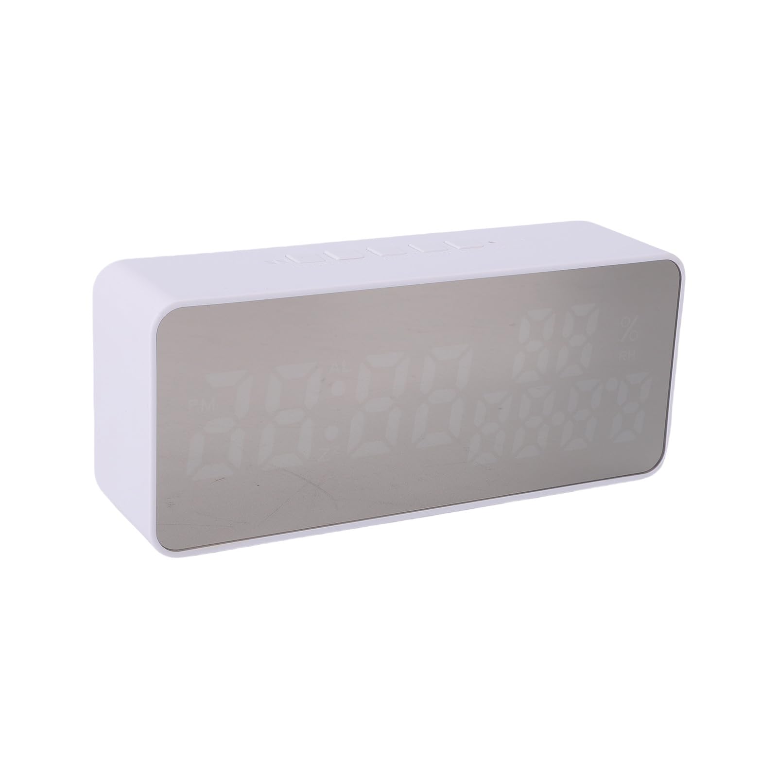 Reloj Despertador con Espejo, Reloj Inteligente con Control de Voz Que Cambia de Color LED para Viajes en Casa y Oficina