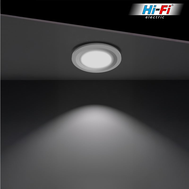 Image of elleys' Zain 6 Watt Junction Box Led Ceiling Light| Cut Out- 75 mm|BIS Certified| Cool White Color Ceiling Light for Hall,Room,Office | Led Downlighter Colour (Cool White) Pack of 8
