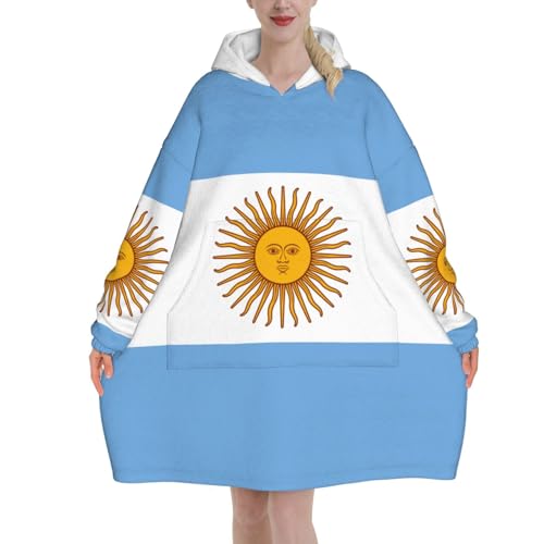 Couverture à capuche drapeau argentin idéale pour vos soirées match de foot et cocooning
