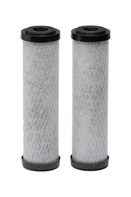 EcoPure EPW2C Carbon Whole Home Replacement Water Filter-Universal Fits Most Major Brand Systems (2 Pack), 2 Count (Pack of 2), Light Gray/Black
