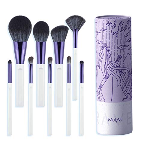 Pinceaux de maquillage pour poudre et fard à paupières manche violet