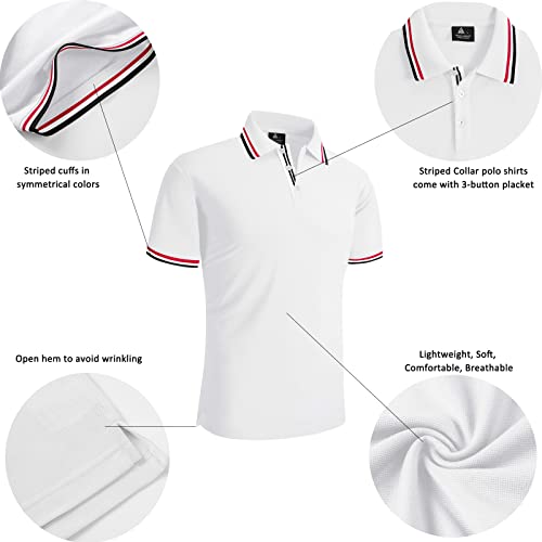 SECOOD Men's Polo Shirt Moisture Wicking Summer Short Sleeve Tennis Golf Shirts Casual Stylish3