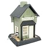 North States Village Collection – Antique Store Birdfeeder for Outdoors, Holds 6.5 Lbs of Seed in Green