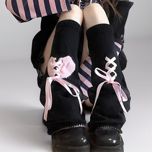 Image of Goth Leg Warmers Women Japanese Gothic Y2k Harajuku Grunge Emo Punk 80s