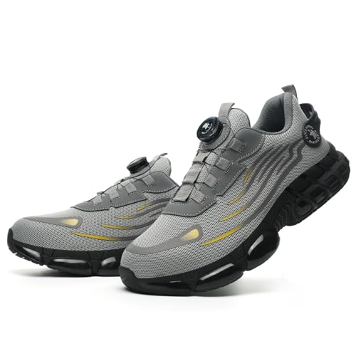 Image of Steel Toe Shoes for Men Women Safety Work Shoes Air Cushion Construction Industrial Shoes Safety Shoes Lightweight Steel Toe Sneakers for Men