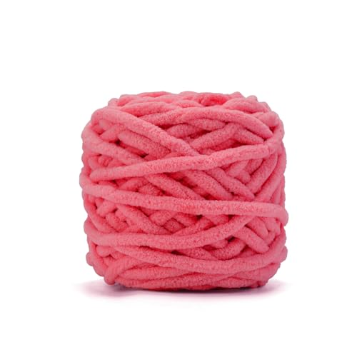 Image of INNDUN Blanket Yarn 100g /3.5oz - Rose Pink Chenille Yarn 6 Super Bulky - 72 Yards - Knitting, Crocheting & Crafts Chunky Yarn