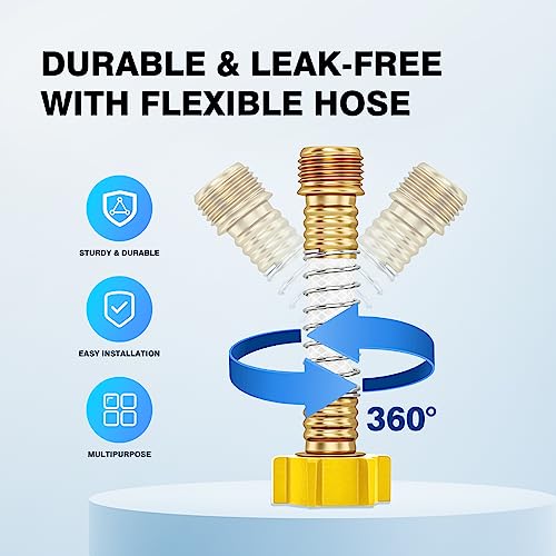 Image of RV Inline Water Filter with 2 Flexible Hose Protector, NSF Certified, Reduces Odors, Chlorine, Bad Taste, Water Filter for Boat, RV, Marine Use, Garden, 2 Pack