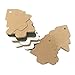 Dolland 50 PCS Paper Gift Tags Kraft Tag Christmas Tree Shape Hang Labels for Christmas Wedding Birthday Thanksgiving,Khaki