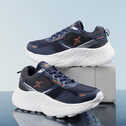 Image of Kraasa PowerGlide X1 Sports Shoes for Men | Stylish Casual Sneakers for Men | Lace up Lightweight Shoes for Runnigng, Walking, Gym, Trekking, Hiking & Party Shoes