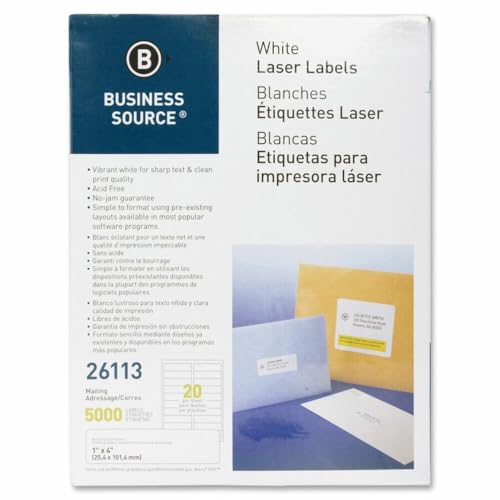 BSN26113 Étiquettes d'adresse anti-bourrage blanc brillant pour résoudre vos problèmes d'envoi