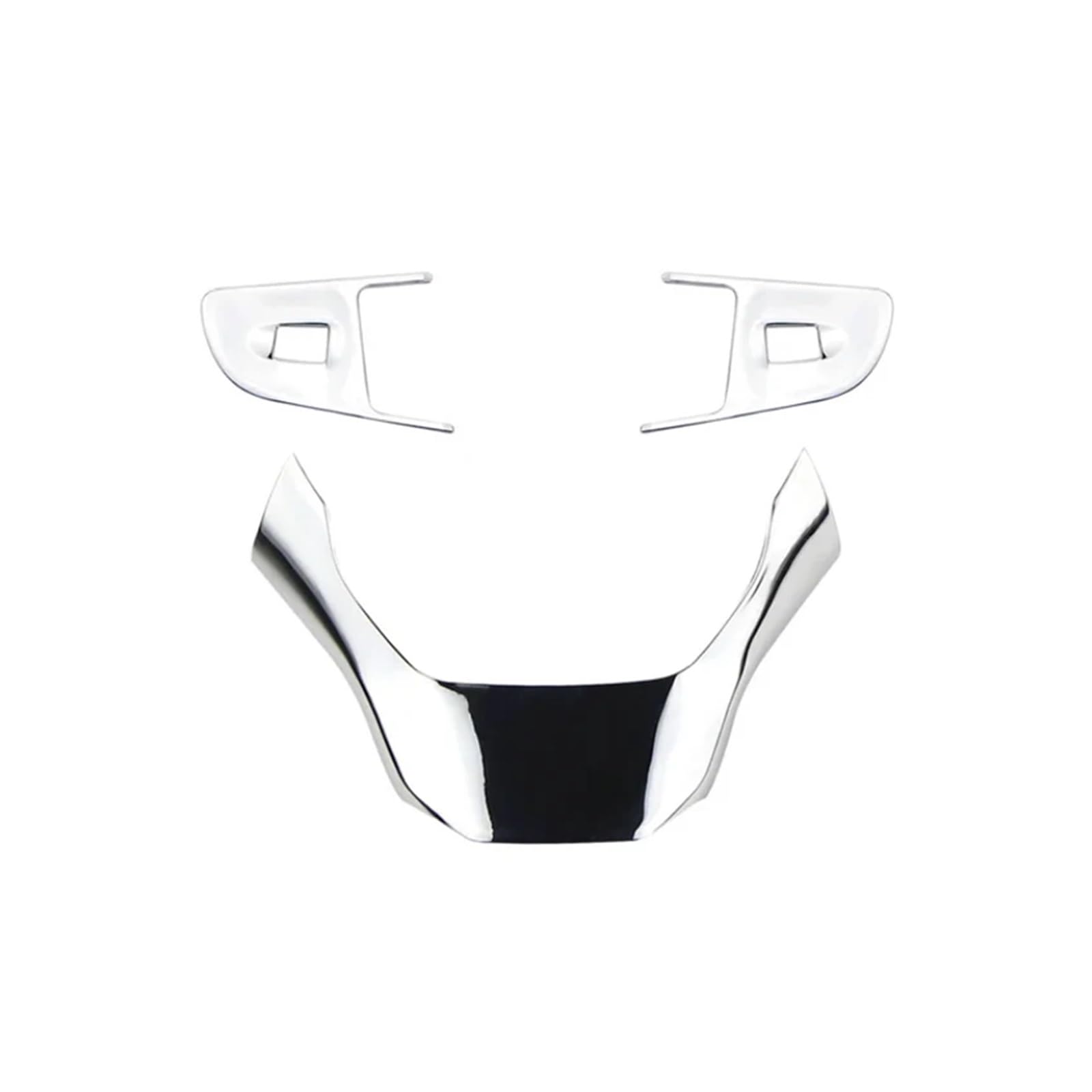 3 sztuki/zestaw nakładek na kierownicę samochodową | Compatible With Peugeota,408 2014-2019,akcesoria stylizacji konsoli środkowej samochodu(ABS silver)