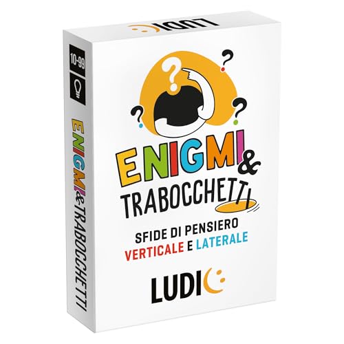 LUDIC - Zagadki i kołatki - pionowe i boczne wyzwania myślenia - gra towarzyska dla 1 lub więcej graczy, 10+ lat, gra karciana dla całej rodziny | IT60858