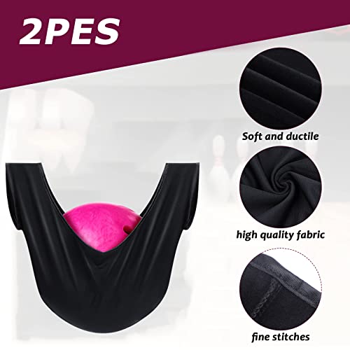 Tboxbo 2 Pcs Bowling Seesaw Bag And 2 Pcs Bowling Shammy Pad,10 X 8 Inches Bowling Ball Towel,Cleaning Pad,Bowling Polisher Bag,Bowling Accessories Set #TOP2