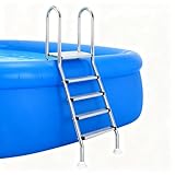 BOTOWI Escalera para Piscina de Marco de Acero Inoxidable 304 para Piscinas...