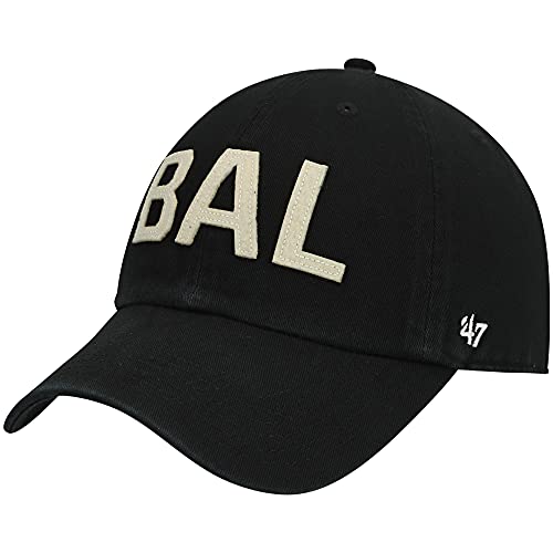 '47 Women's Black Baltimore Ravens Finley Clean Up Adjustable Hat