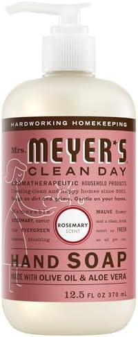 MRS. MEYER'S CLEAN DAY Hand Soap, Rosemary Scent, 12.5 Fl Oz Bottle