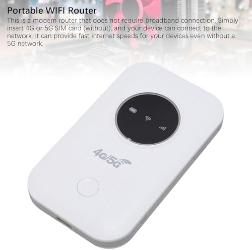 LICAEVEY 4G LTE WiFi Mobile Hotspot, Connects Up to 10 Devices, 300Mbps Compact Portable WiFi Hotspot with SIM Card Slot for Travel and Motorhomes