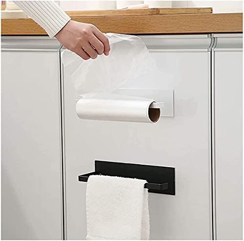 Kitchen Roll Holder Wall Mounted 3M Toilet Tissue Holder Stainless Steel kitchen tea towel hanger Under Sink Storage Rack Cabinet Paper Towel Holder, Refrigerator Self Adhesive Wallpaper No Drilling