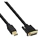 Produktbild InLine 17226 Mini DisplayPort zu DVI Kabel, Mini DisplayPort Stecker auf DVI-D 24+1 Stecker, schwarz/gold, 0,5m