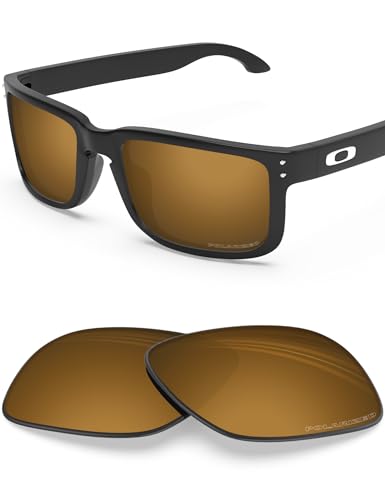 Image of BLAZERBUCK Anti-salt Polarized Replacement Lenses for Oakley Holbrook XL OO9417, Anti-Scratch, Impact Resistant & Perfectly Fit - Pearl Gold
