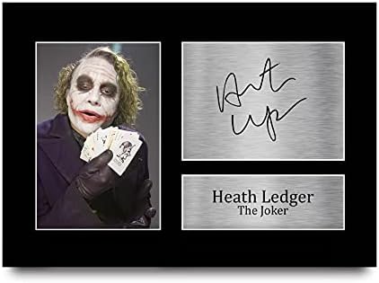 HWC Trading Heath Ledger Gift Signed A4 Printed Autograph The Joker Batman Gifts Print Photo Picture Display