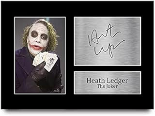 HWC Trading Heath Ledger Gift Signed A4 Printed Autograph The Joker Batman Gifts Print Photo Picture Display