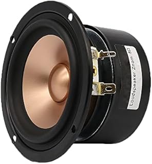 CHOOYO 1Pc 3 Inch Audio Speaker 4Ohm 8Ohm 15W Full Range HiFi Treble Mid Bass Balance Loudspeaker Bookshelf Speakers Desktop DIY (Color : 1pc 4ohm Circular)