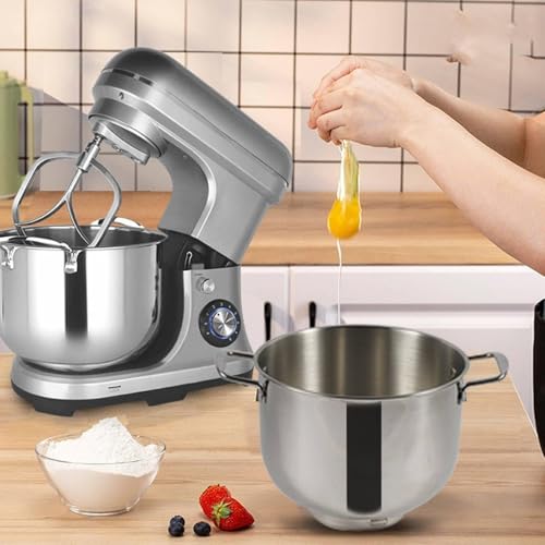 2000W Stainless Steel Stand Mixer, 10L Commercial Food Mixer with Dough Hook and Beater, Multifunction Electric Dough Mixer for Baking Bread, Pizza, and Cakes - Image 4