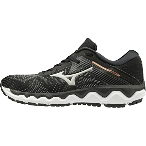 Mizuno Wave Horizon 4 (W), Zapatillas Deportivas para Mujer, Blk/GlacierGray/Champagn, 41 EU