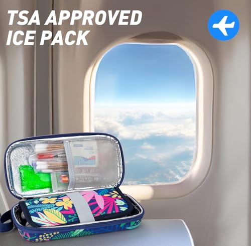 Image of YOUSHARES TSA Approved Ice Packs for Insulin Cooler Travel Case - Reusable Small Freezer Packs for Medications, (4 Pcs, Green)