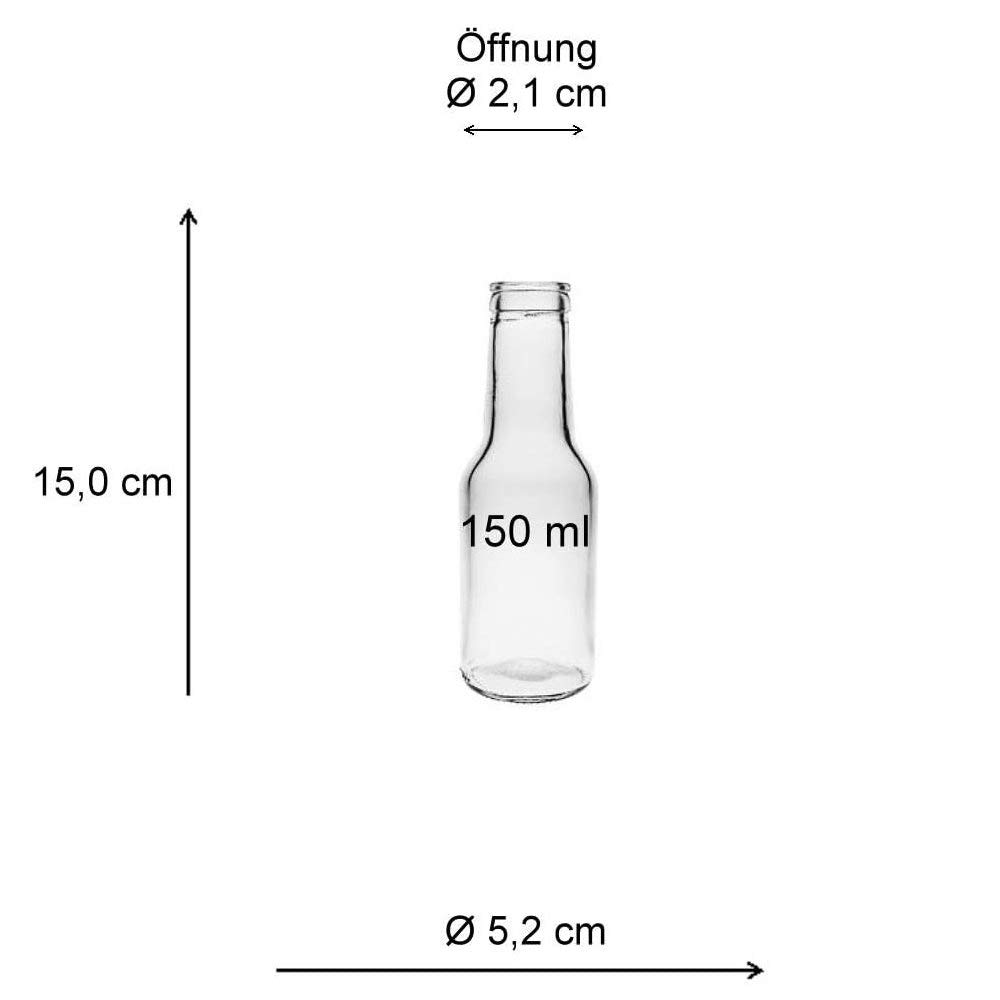 Viva-Haushaltswaren Gabriele Hesse e.K. Lot de 12 bouteilles en verre