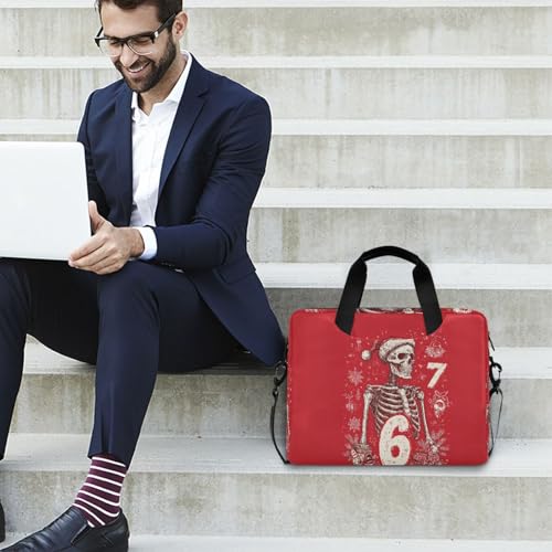 Maletín para laptop 15.6 in rojo con correa y manija miniatura 3