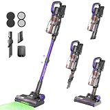 AlloyMove Cordless Vacuum Cleaner, 45KPa 60Mins Vacuum Cleaners for Home, Lightweight and Rechargeable Stick Vacuum, Anti-Tangle Brush Wireless Vacuum for Pet Hair/Carpets/Floors, Purple