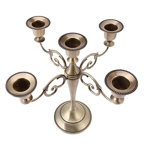 Ya en mundofriki.es: KIMISS Candelabro con Candelabro de Aleación de 5 Brazos de Estilo Europeo para Bodas, Decoración del Hogar y Cenas a la Luz de Las Velas, Elegante Diseño de Bronce (Wutouqinggu)