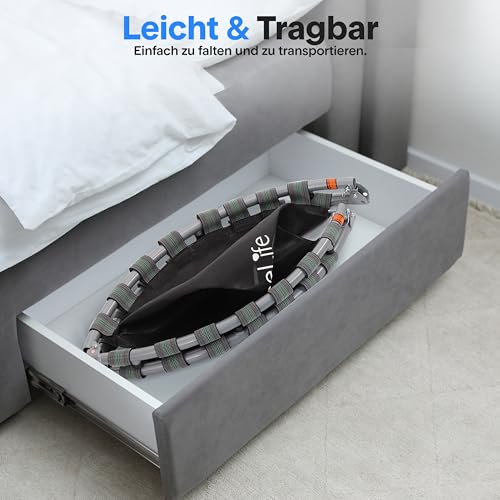 SereneLife Trampolin Klein, Ø 91cm Kindertrampolin Outdoor/Indoor, Klappbar mit Schaumstoffgriff, Max 68 Kg, Gartentrampolin für Kleinkind Jungen, Mädchen ab 3 4 5 6 7 Jahren, Himmelblau