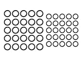 Kivivaka 50 O-ring neri per tubo idropulitrice a sgancio rapido, accessori per attrezzi per irrigazione da giardino, anelli di tenuta da 1/4 e 3/8 di pollice