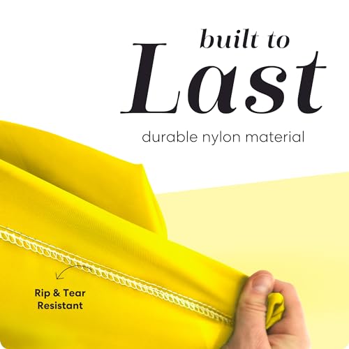 Nylon XL Laundry Bag - Locking Drawstring Closure, Machine Washable, These Large Bags Will Fit a Laundry Basket and Strong Enough to Carry up to Two Loads of Clothes (Yellow | 30" x 40")
