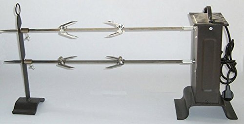 CRUCCOLINI KIT GIRARROSTO ELETTRICO 116x15x37 cm CON 2 SPIEDI E 4 FORCHETTE