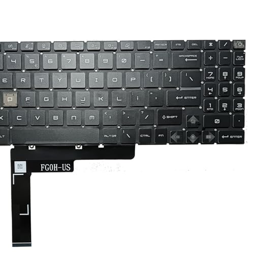 Clavier rechange MSI Katana 15 MS-1585 Pulse 17 Cyborg 15 rétroéclairé