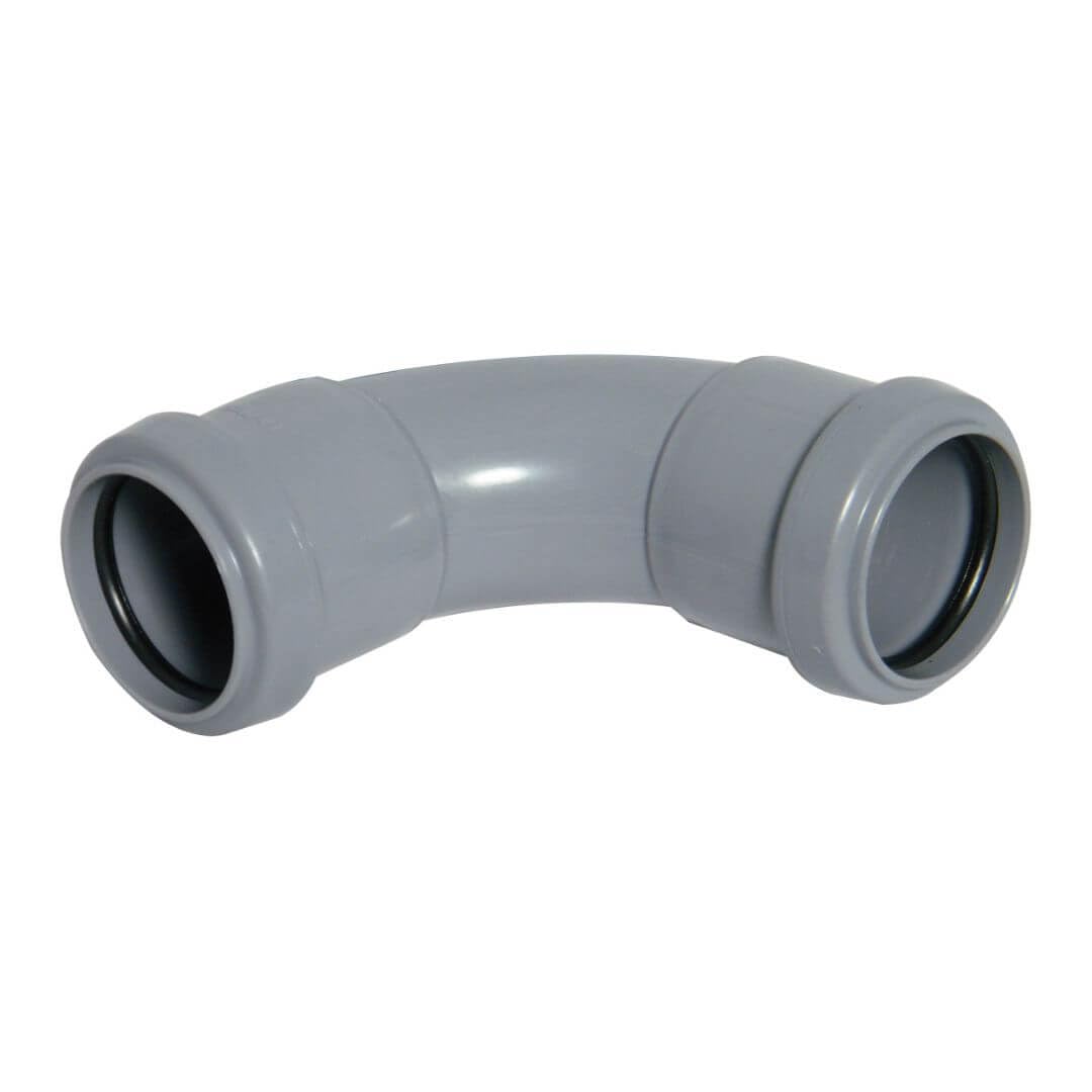 FLOPLAST 40mm Grey Pushfit Waste Pipe Bend