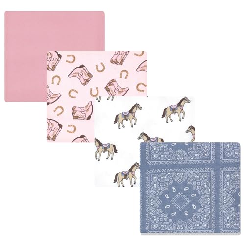 Image of Luvable Friends Little Treasure Flannel Receiving Blankets 4pk